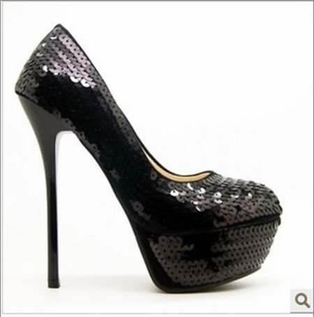 chaussure a talon noir pas cher